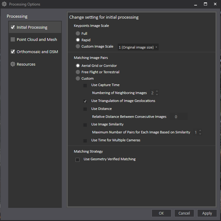 Gambar 7a. Initial Processing Parameter